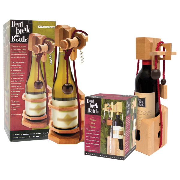 Zederello Casse-tête Bouteille, Puzzle de Bouteille en Bois Noble,  devinettes de Bouteilles, Jeu cérébral, Emballage Cadeau pour Bouteilles de  vin Classiques : : Jeux et Jouets