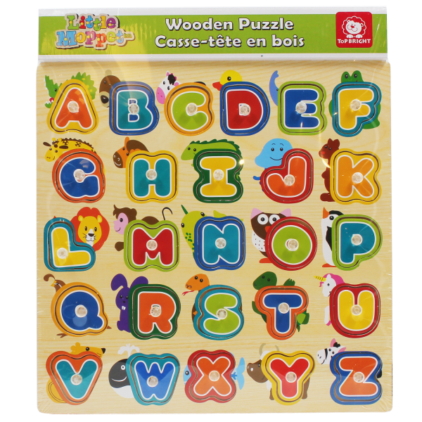 Wooden alphabet peg puzzle sales